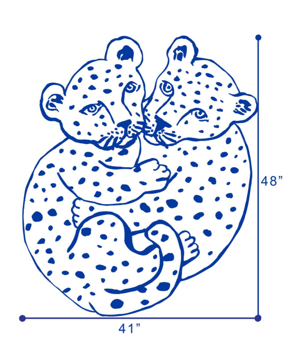 Cuddling Jaguars Area Rug