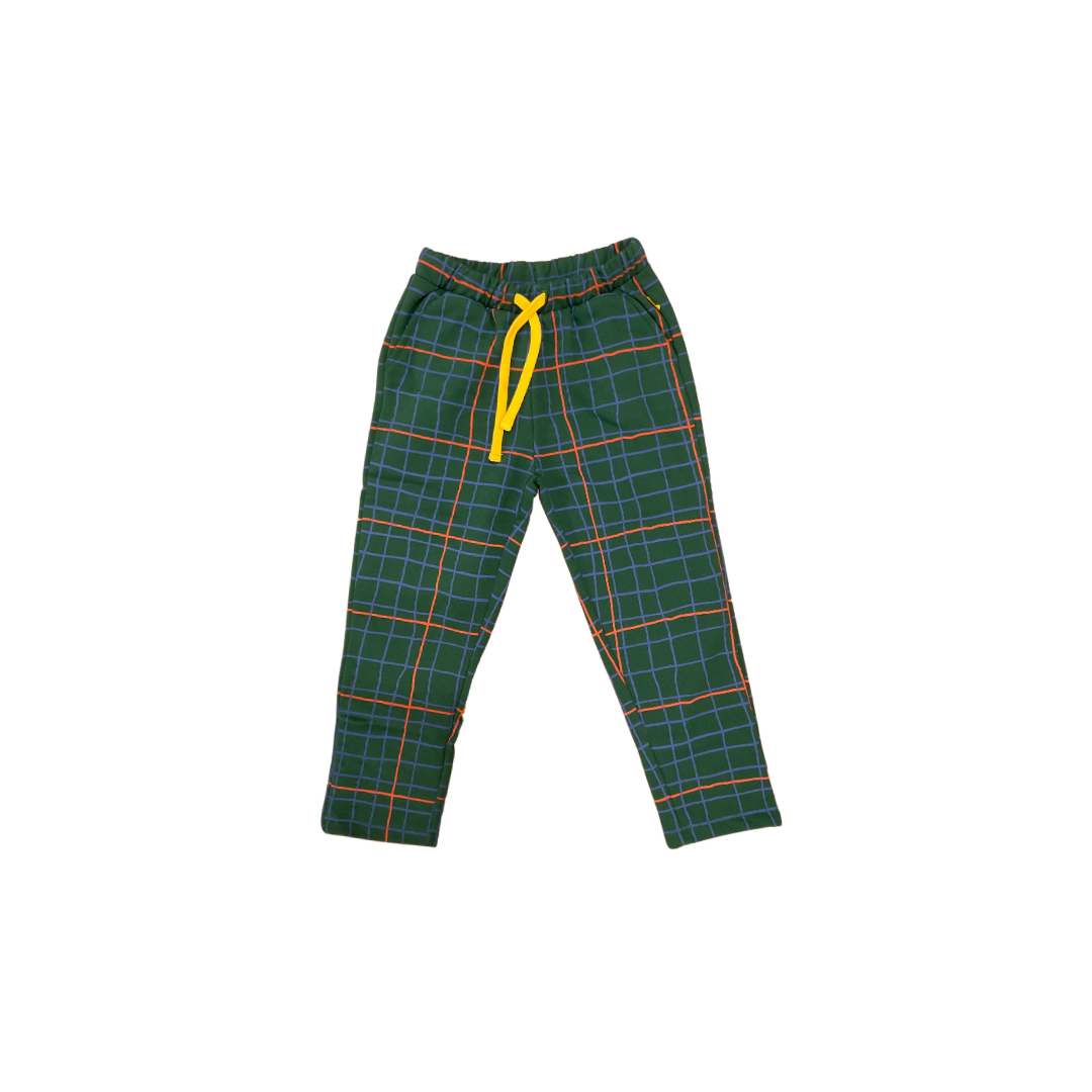 Recycled Cotton Grid Kid Sweatpants