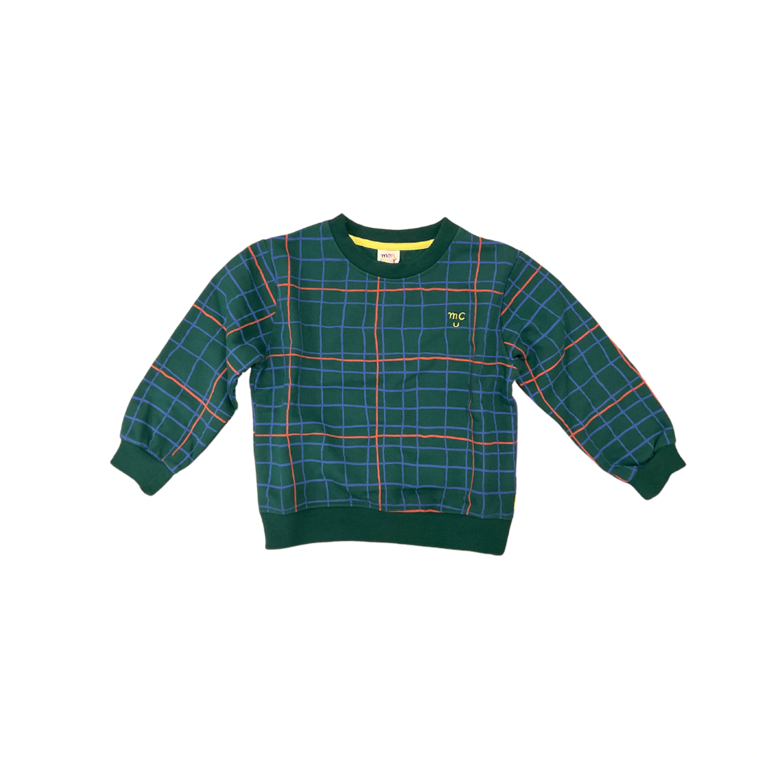 Recycled Cotton Grid Kid Sweatshirt