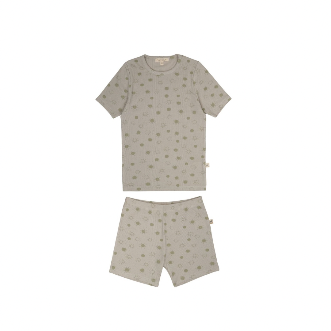 Short Sleeve Sunshine Ribbed Kid Set