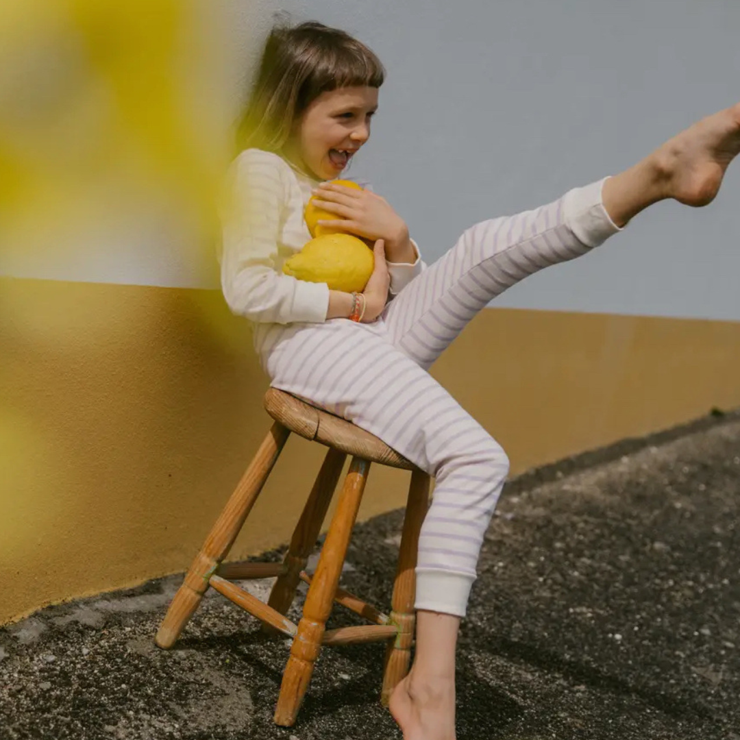 Lilac Stripe Pajama Set