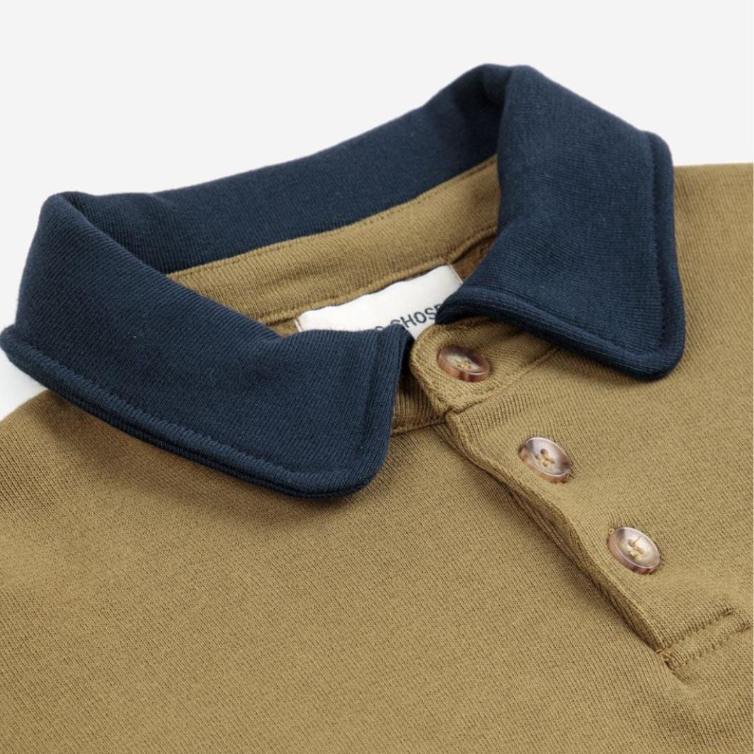 Bobo Choses Khaki Polo Sweatshirt