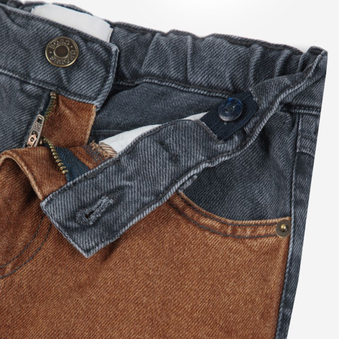 Colorblock Denim Pants - Kid