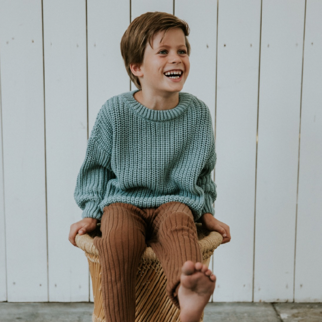 Ocean Blue Chunky Knit Sweater