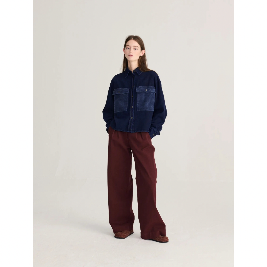 Corduroy Pocket Denim Shirt