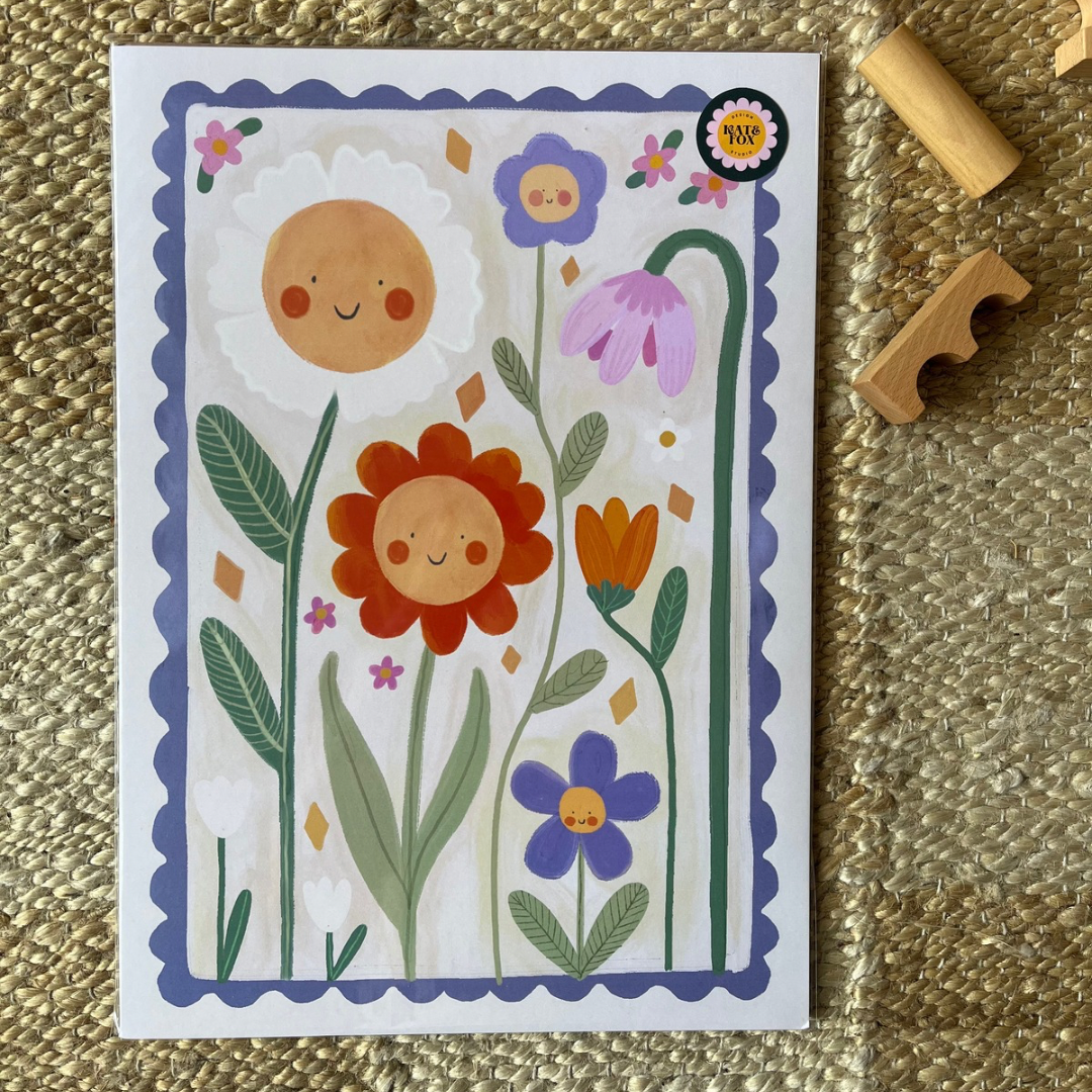 Happy Flowers Print