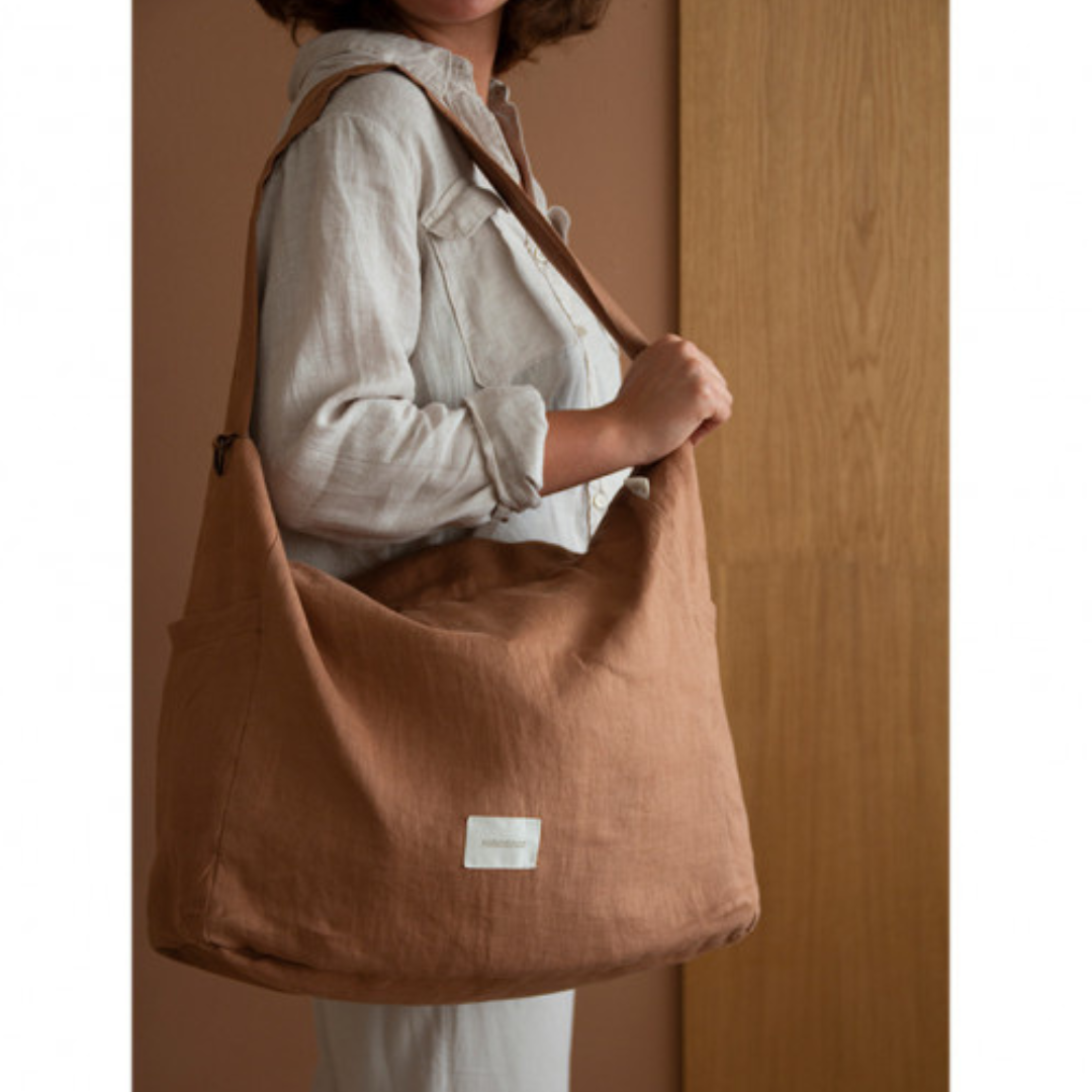 French Linen Stroller Bag
