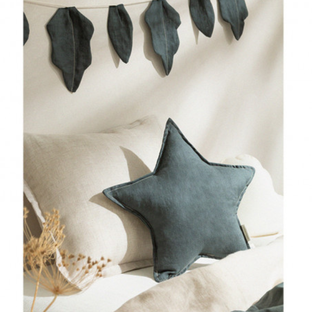 French Linen Star Pillow