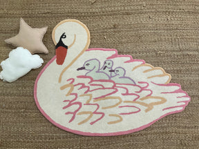 Swan & Her Babies Area Rug