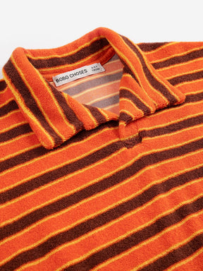 Striped Brick Terry Cloth Polo