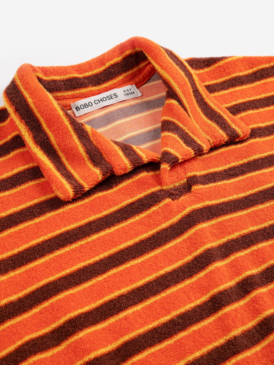 Striped Brick Terry Cloth Polo