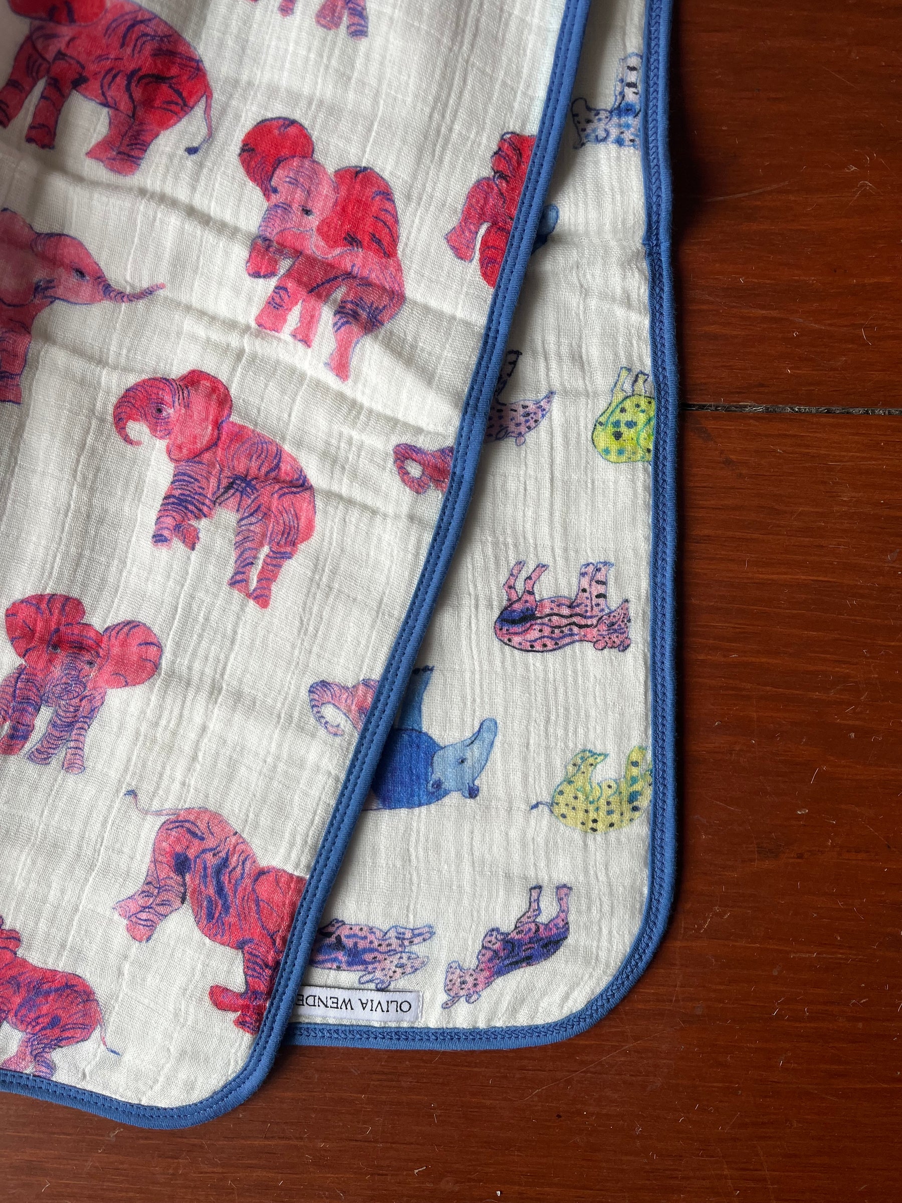 Illustrated Muslin Baby Blankets