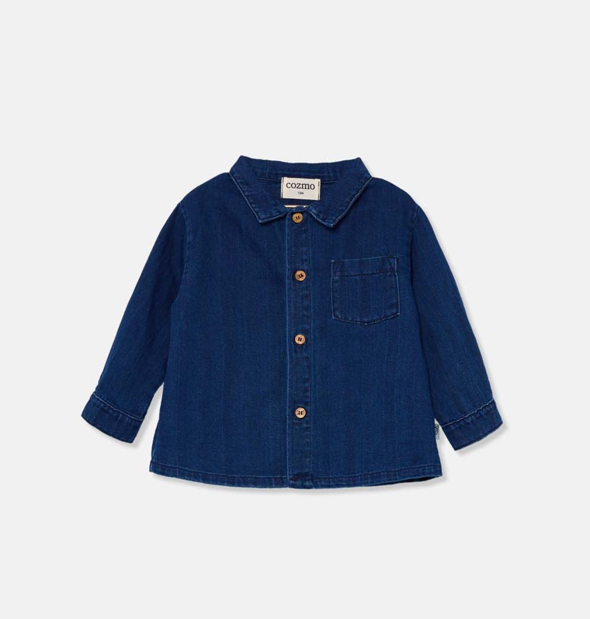 Herringbone Denim Baby Shirt