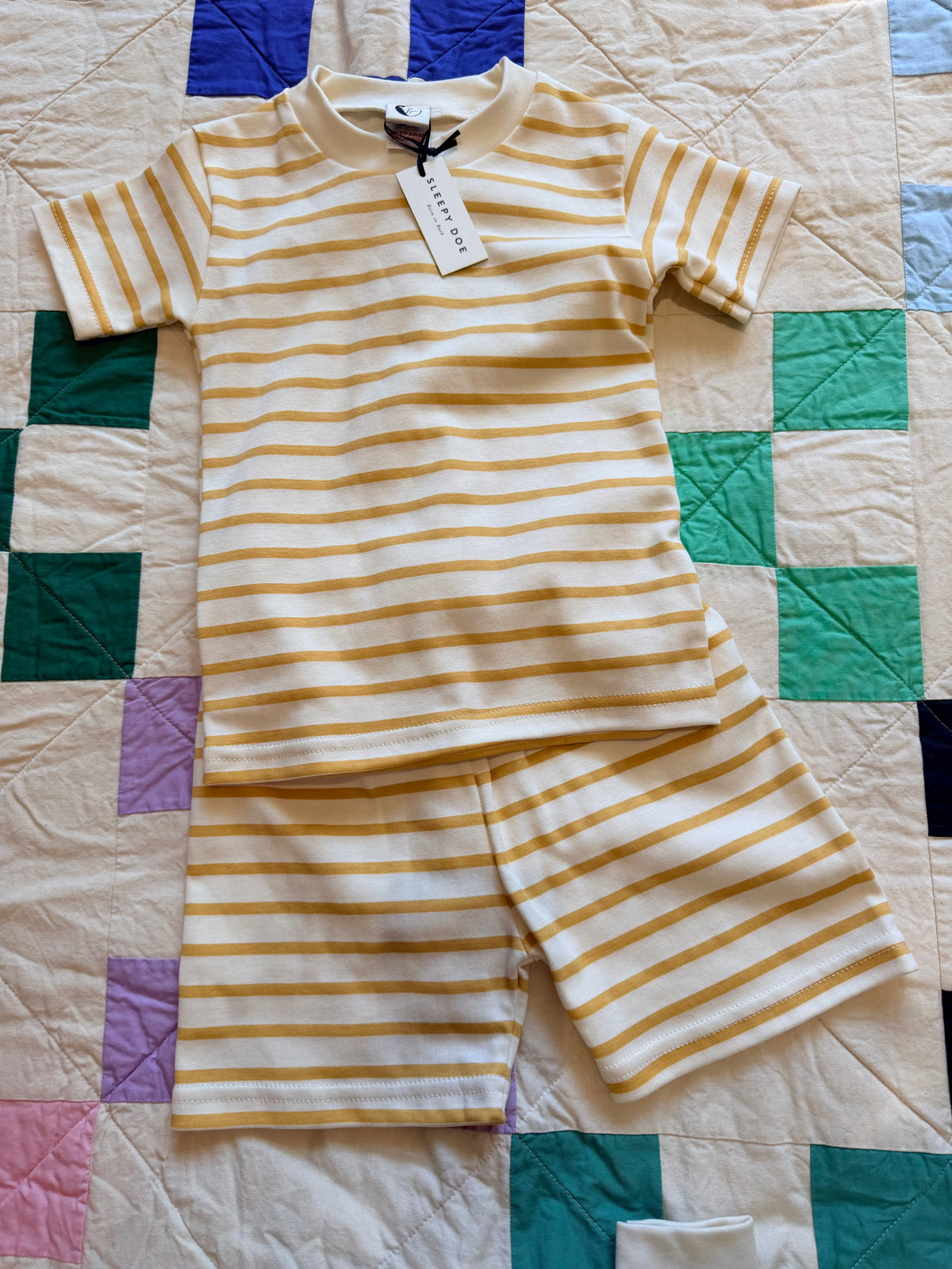 Breton Stripe Shortie Pajama Set