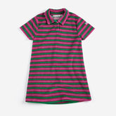 Striped Terry Cloth Polo Dress