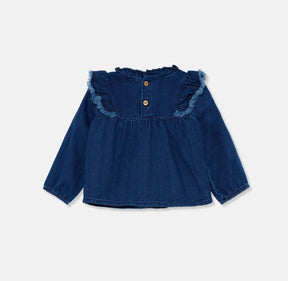 Herringbone Denim Baby Blouse