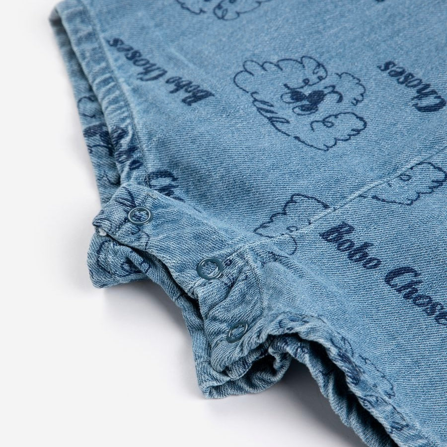 Pickles the Dog Denim Romper