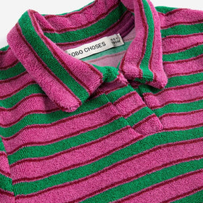 Striped Terry Cloth Polo Dress