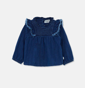 Herringbone Denim Baby Blouse