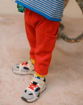 Red & Yellow Knit Joggers