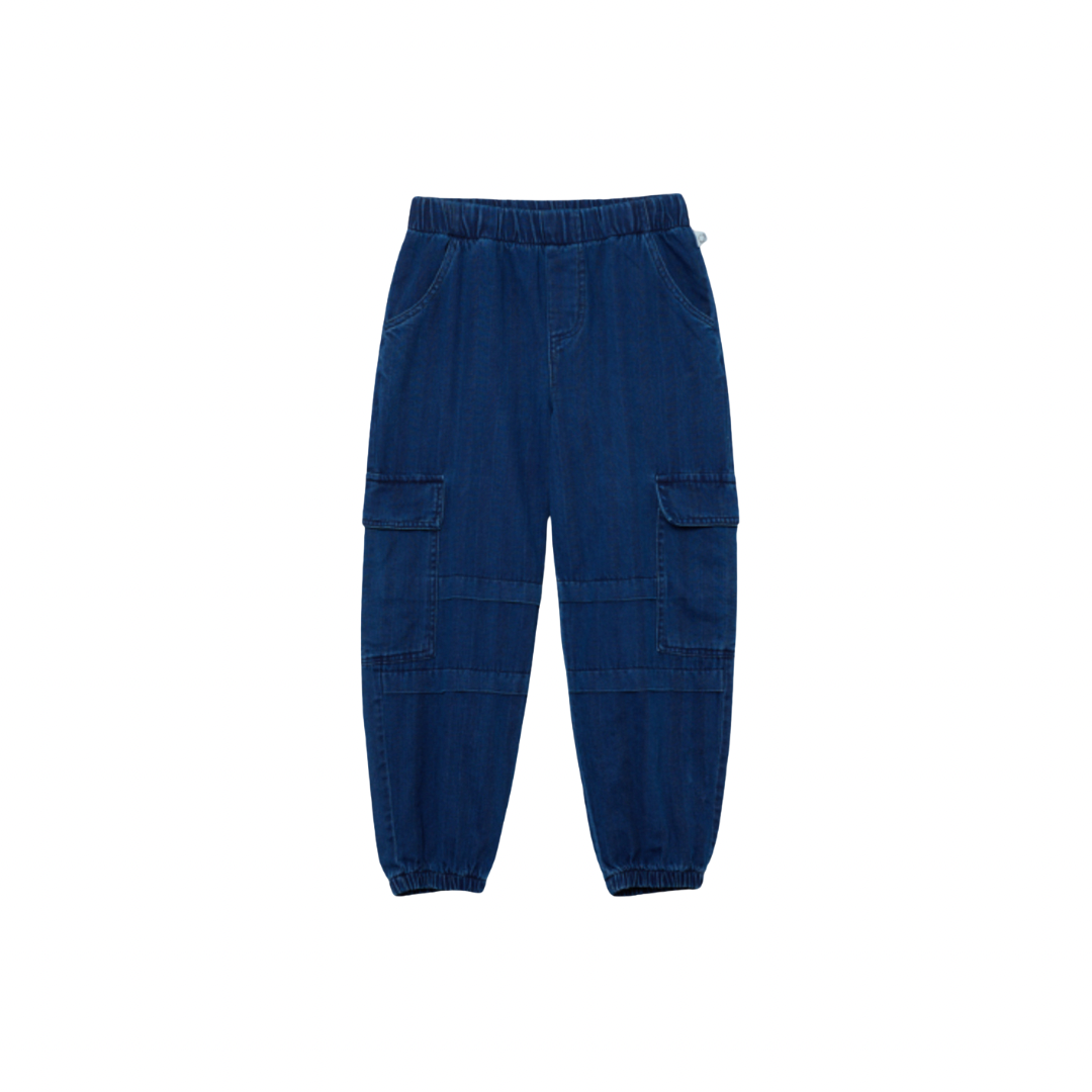 Herringbone Cotton Cargo Pants