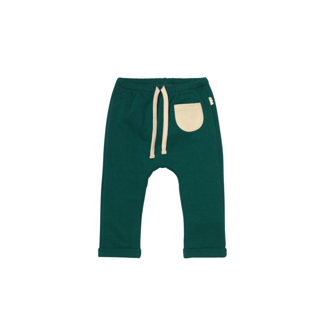 Recycled Cotton Green Baby Pants