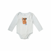 Recycled Cotton Spotted Dog Long Sleeve Onesie