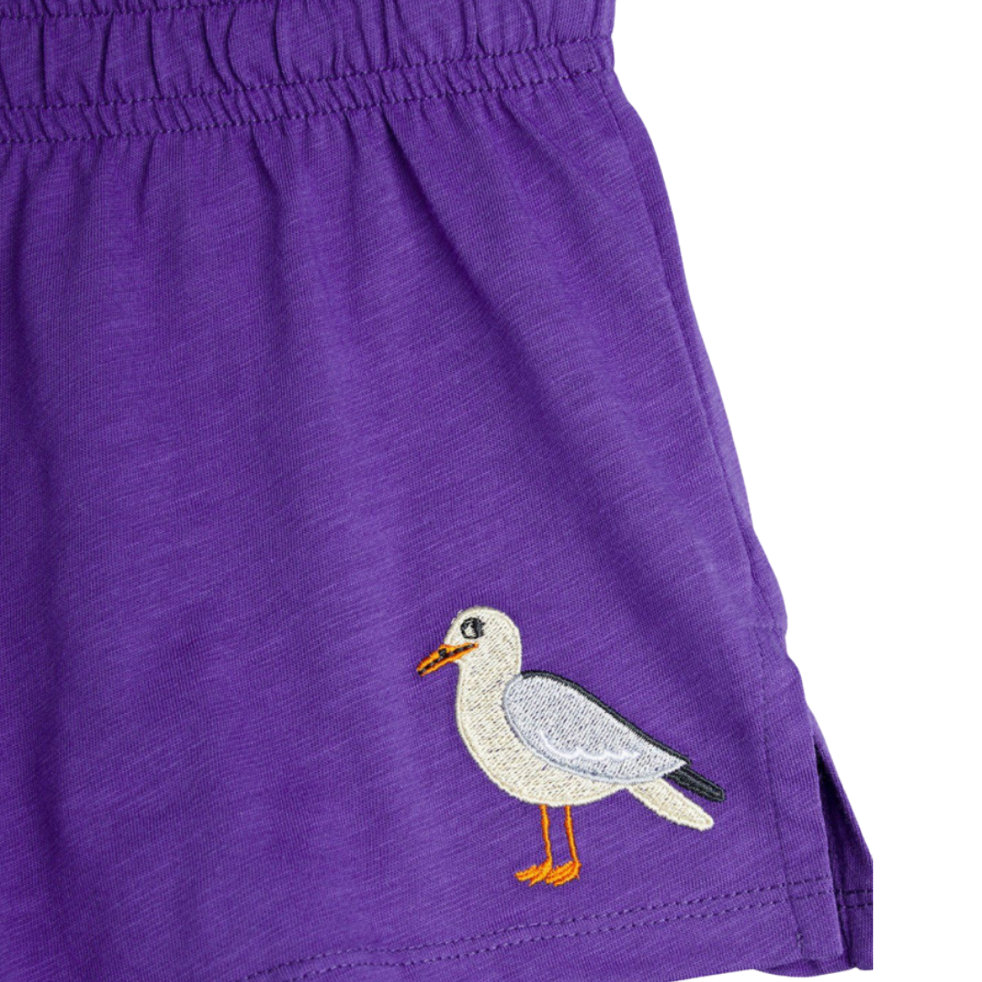 Embroidered Seagull Shorts