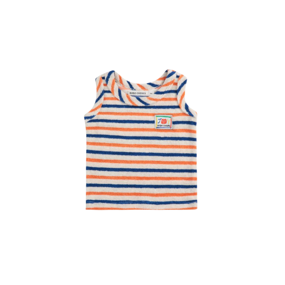 Striped Terry Cloth Baby Tank