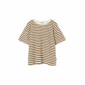 Oversized Striped Terry Cloth Tee