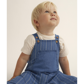 Striped Cotton Baby Overalls