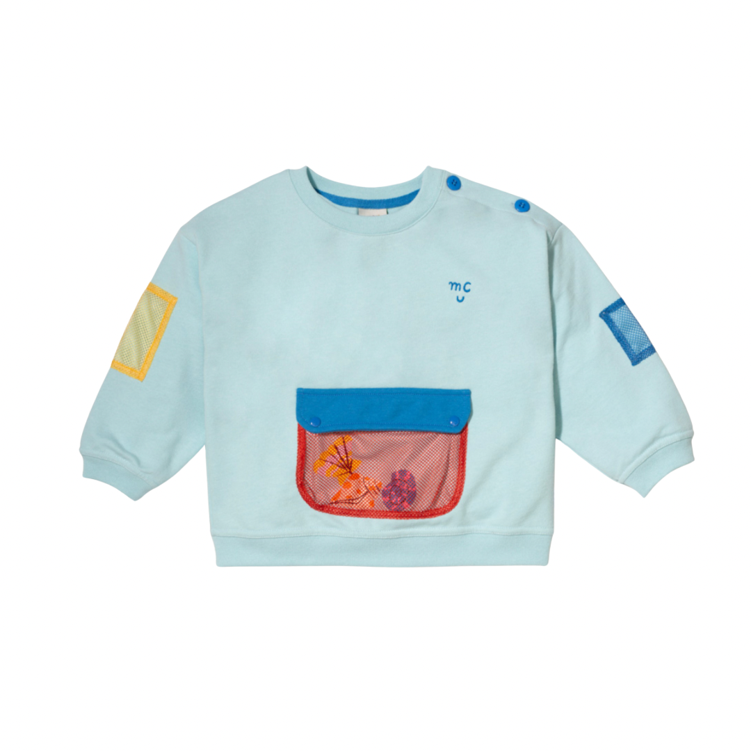 Reclaimed Cotton Pocket Kid Sweatshirt