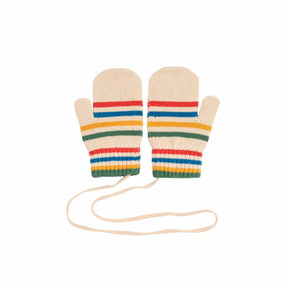 Tic Tac Toe Striped Cotton Mittens