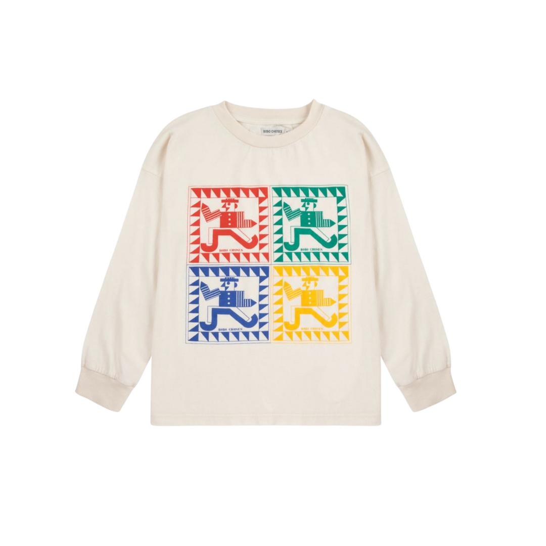 Mr. Pencil Rainbow Long Sleeve T-Shirt