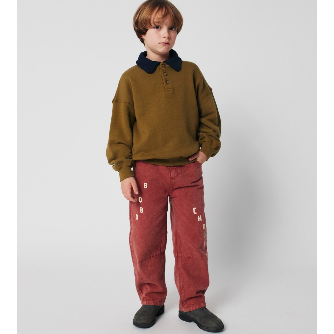 Bobo Choses Khaki Polo Sweatshirt