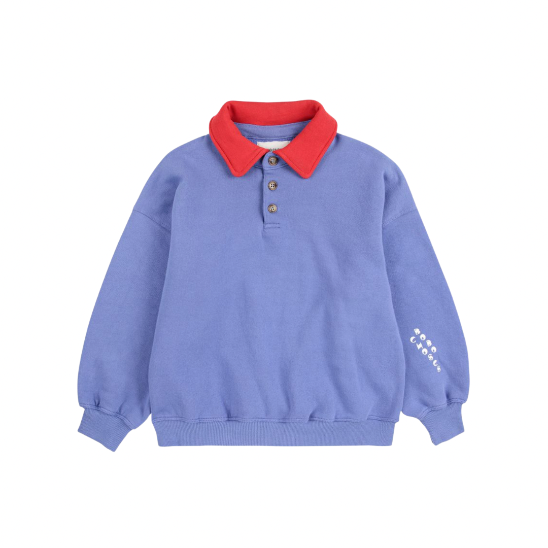 Bobo Choses Purple Polo Sweatshirt