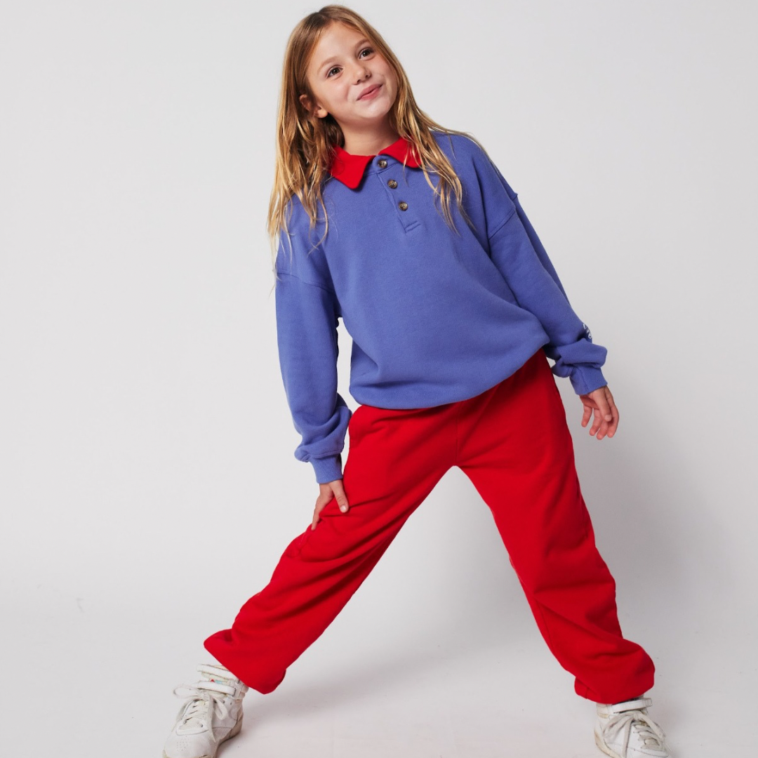 Bobo Choses Purple Polo Sweatshirt