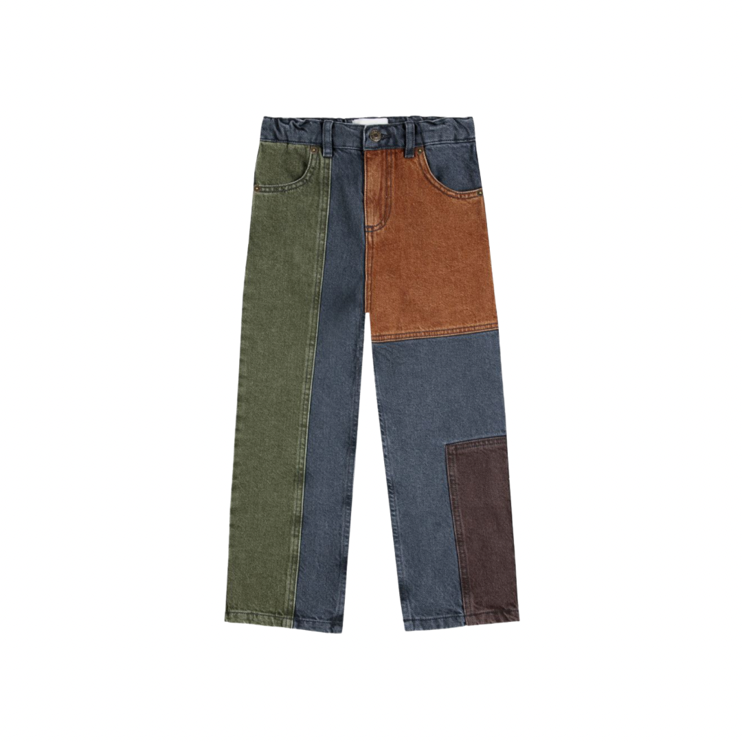 Colorblock Denim Pants - Kid