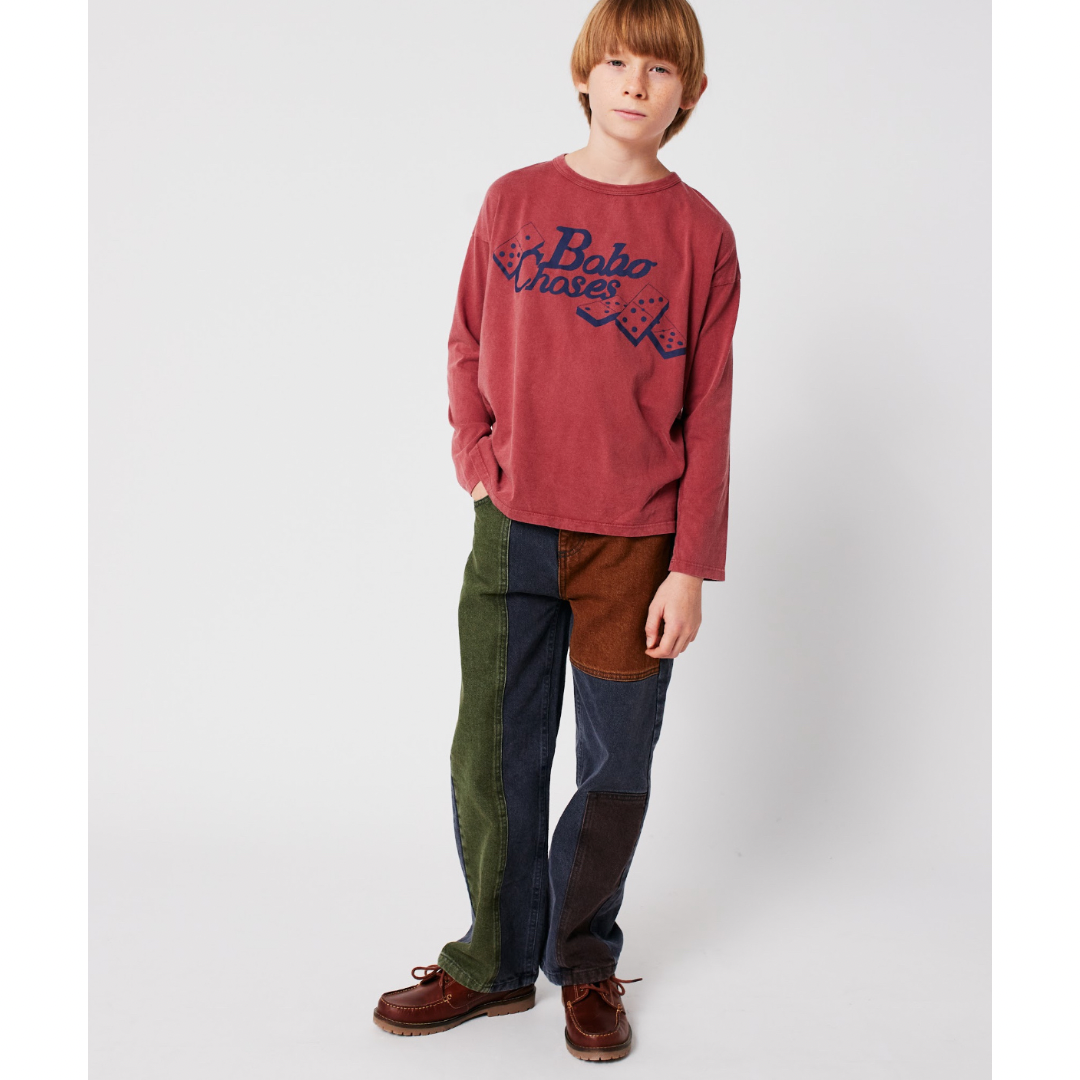 Colorblock Denim Pants - Kid