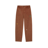 Brown Embroidery Cocoon Pants