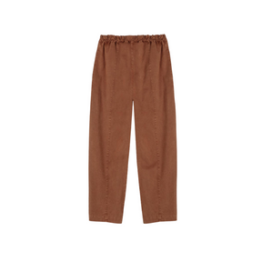 Brown Embroidery Cocoon Pants