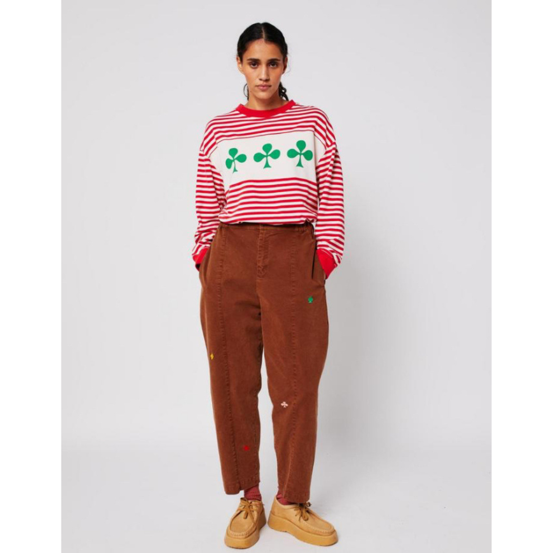 Brown Embroidery Cocoon Pants