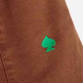 Brown Embroidery Cocoon Pants