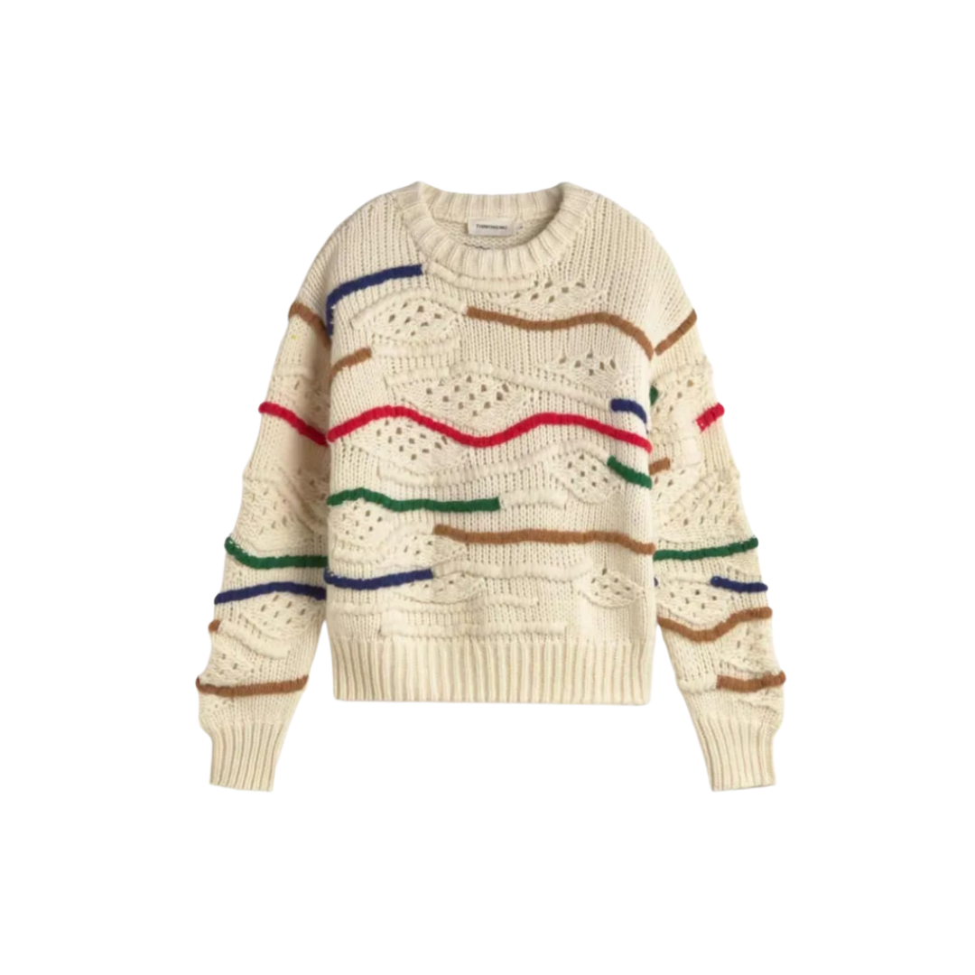 Multicolor Macrame Knitted Sweater