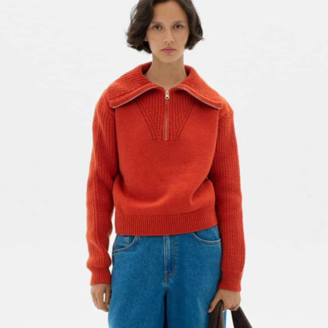 Burnt Orange Tanit Knitted Sweater
