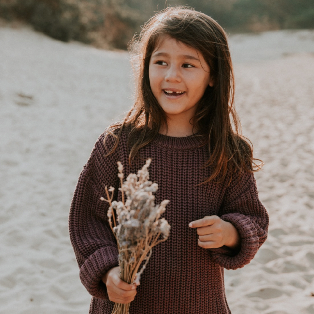 Fig Chunky Knit Sweater