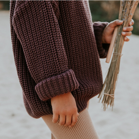 Fig Chunky Knit Sweater