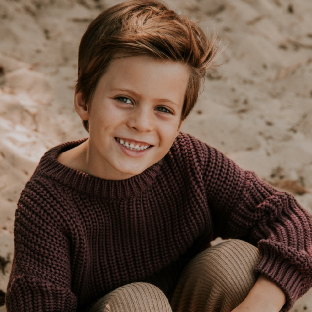 Fig Chunky Knit Sweater
