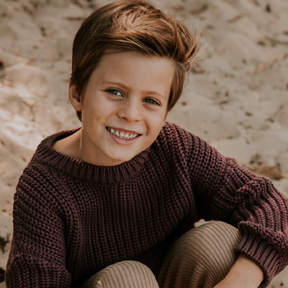 Fig Chunky Knit Sweater
