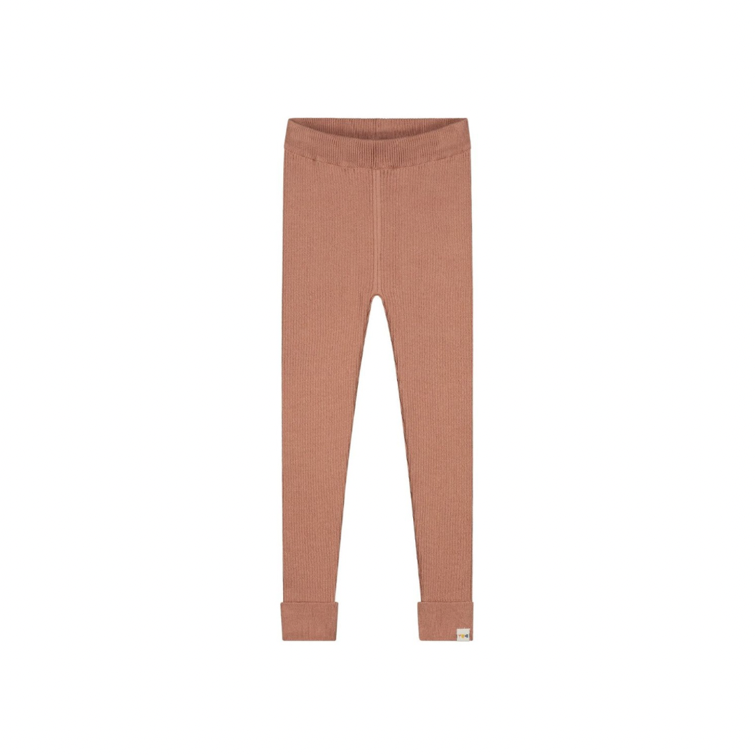 Vintage Pink Fine Rib Knitted Leggings
